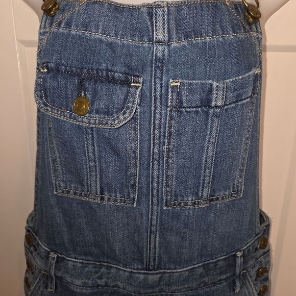 Abercrombie & Fitch Ripped Denim Jean Overalls Size XS - Picture 4 of 13